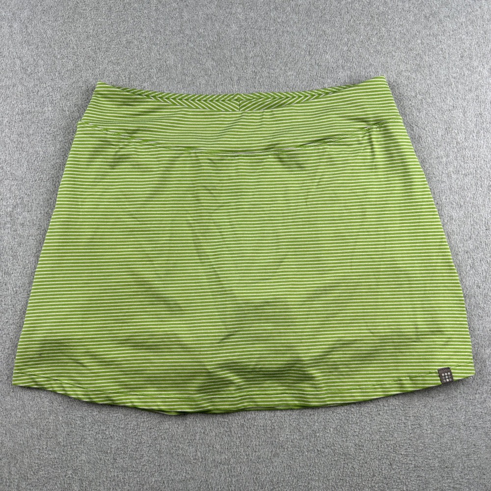 Title Nine Skort Womens L 190944 Green Striped Athletic Activewear